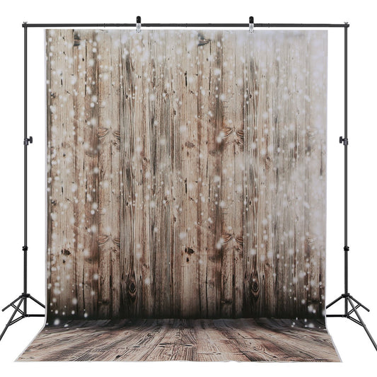 Wooden Floor Photography Backdrop 5x7ft Rustic Wall Design