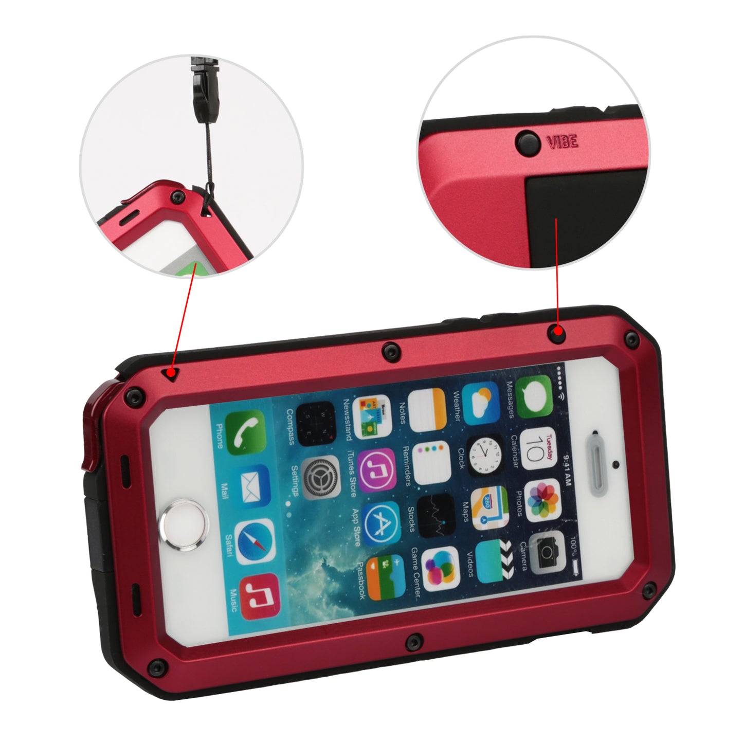 iPhone 6 Plus Rugged Full Cover Case with Screen Protector
