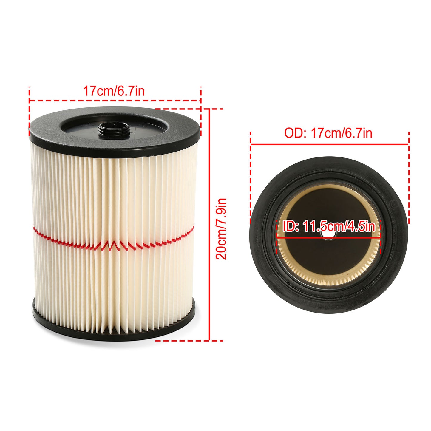 Vacuum Cartridge Filter Replacement for Craftsman 9-17816