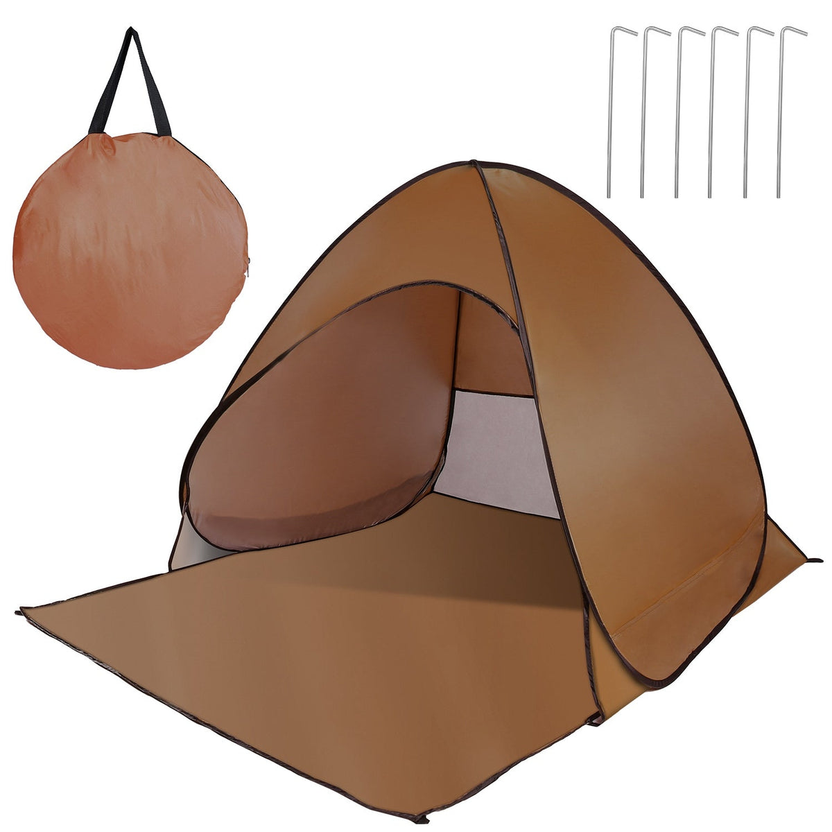 Pop Up Beach Tent Sun Shade Shelter Anti-UV Automatic Waterproof Tent Canopy for 2/3 Man w/ Net Window Storage Bag for Outdoor Beach Camping Fishing P