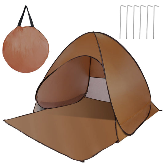 Pop Up Beach Tent Sun Shade Shelter Anti-UV Automatic Waterproof Tent Canopy for 2/3 Man w/ Net Window Storage Bag for Outdoor Beach Camping Fishing P