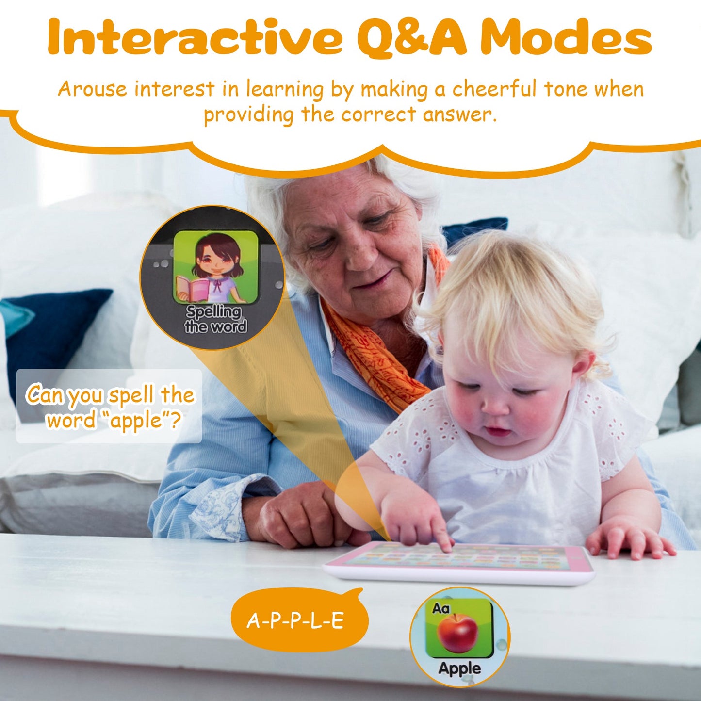 Educational Learning Tablet Toy for Kids Ages 2-7