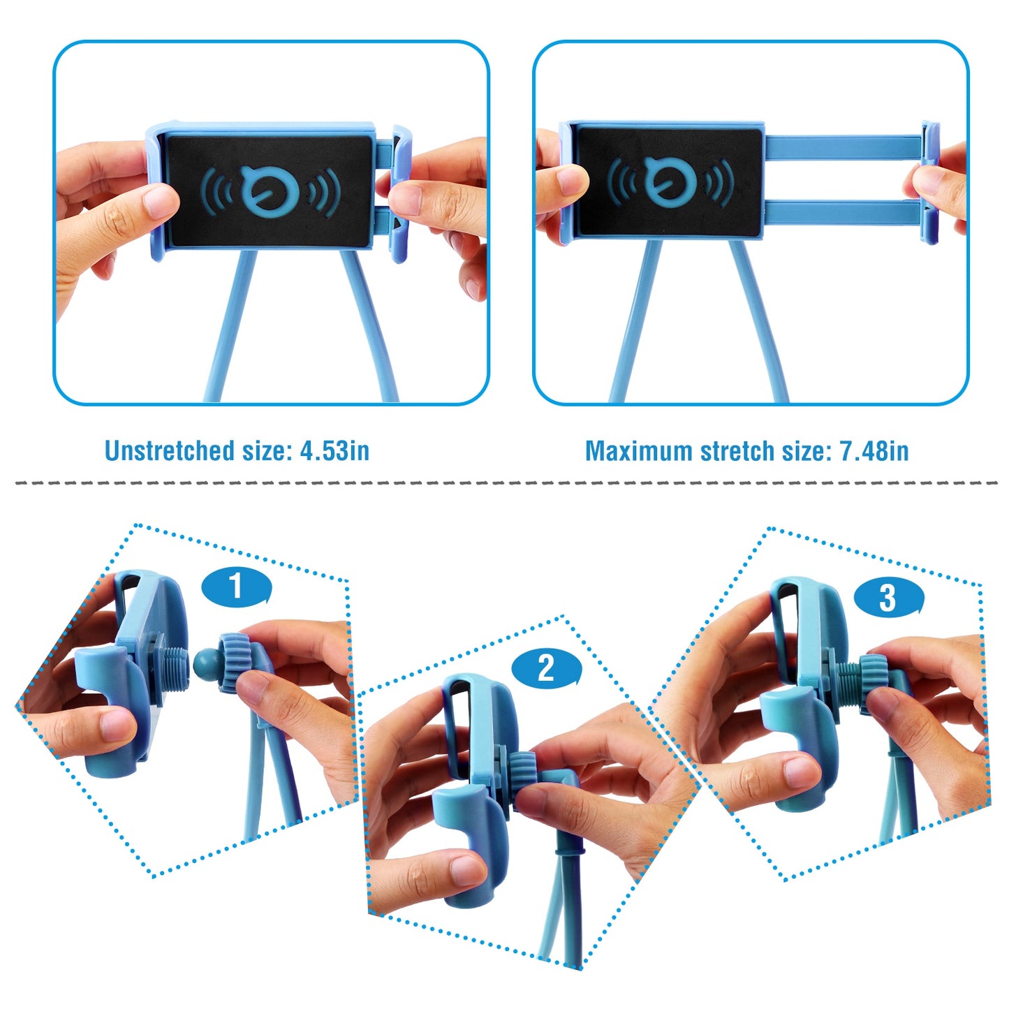 Flexible Gooseneck Phone Holder with 360° Rotation