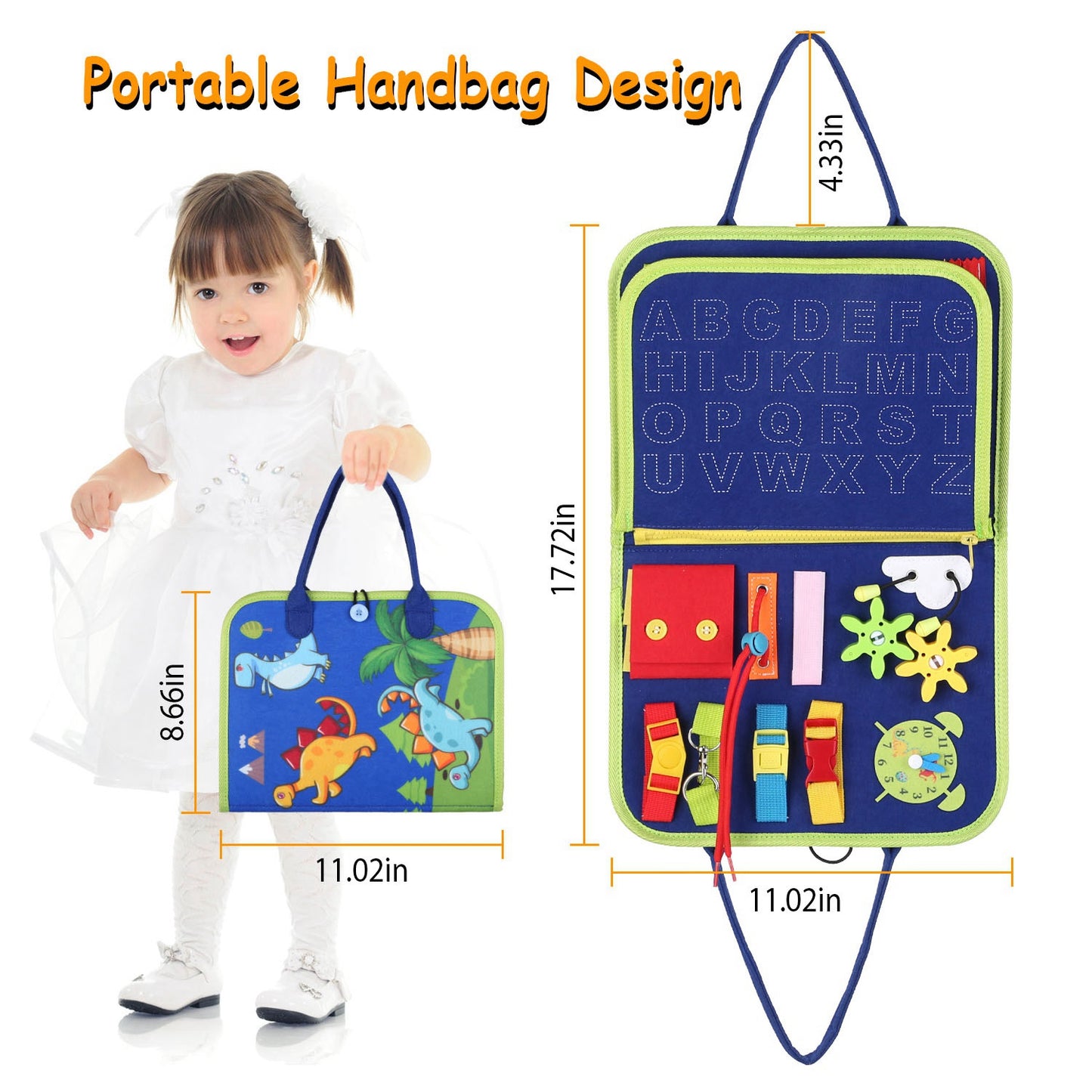 Busy Board Sensory Activity Toy for Toddlers Ages 1-6