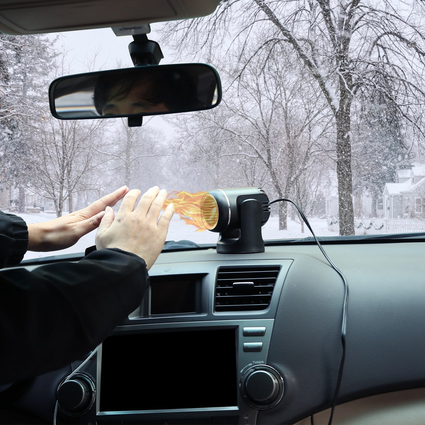 Portable Car Heater 24V 160W 2-in-1 Heating & Cooling Fan