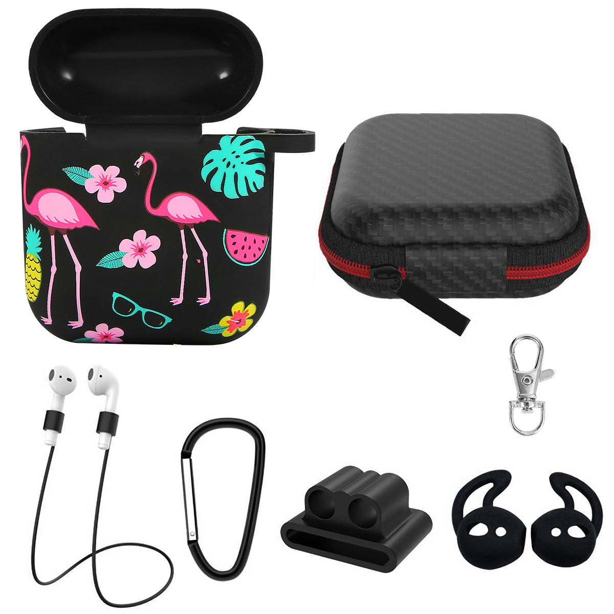 AirPods 1/2 Silicone Case with Accessories Kit