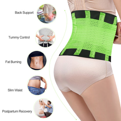 Waist Trainer Belt with Back Support - Adjustable Slimming Band