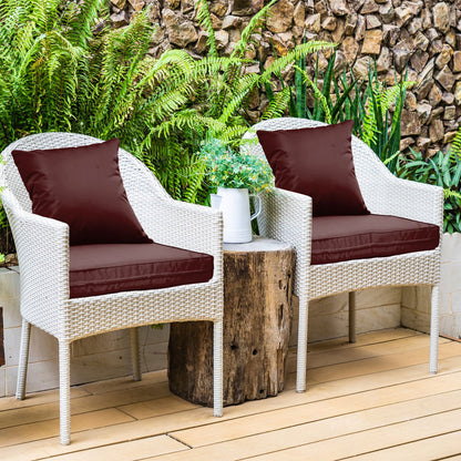 Outdoor Seat Cushion Set Waterproof Patio Furniture Cushion and Back Pillow Fade Resistant Deep Seat Set Chair Pad with Removable Cover for Chair Sofa