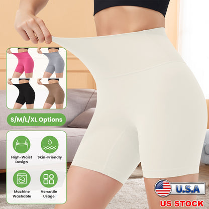 Women\'s High Waist Biker Shorts Tummy Control Pants Athletic Leggings Spandex Booty Shorts with 6.3In Inseam No Front Seam for Workout Yoga Running V