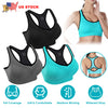 3-Pack Padded Fitness Yoga Sports Bras