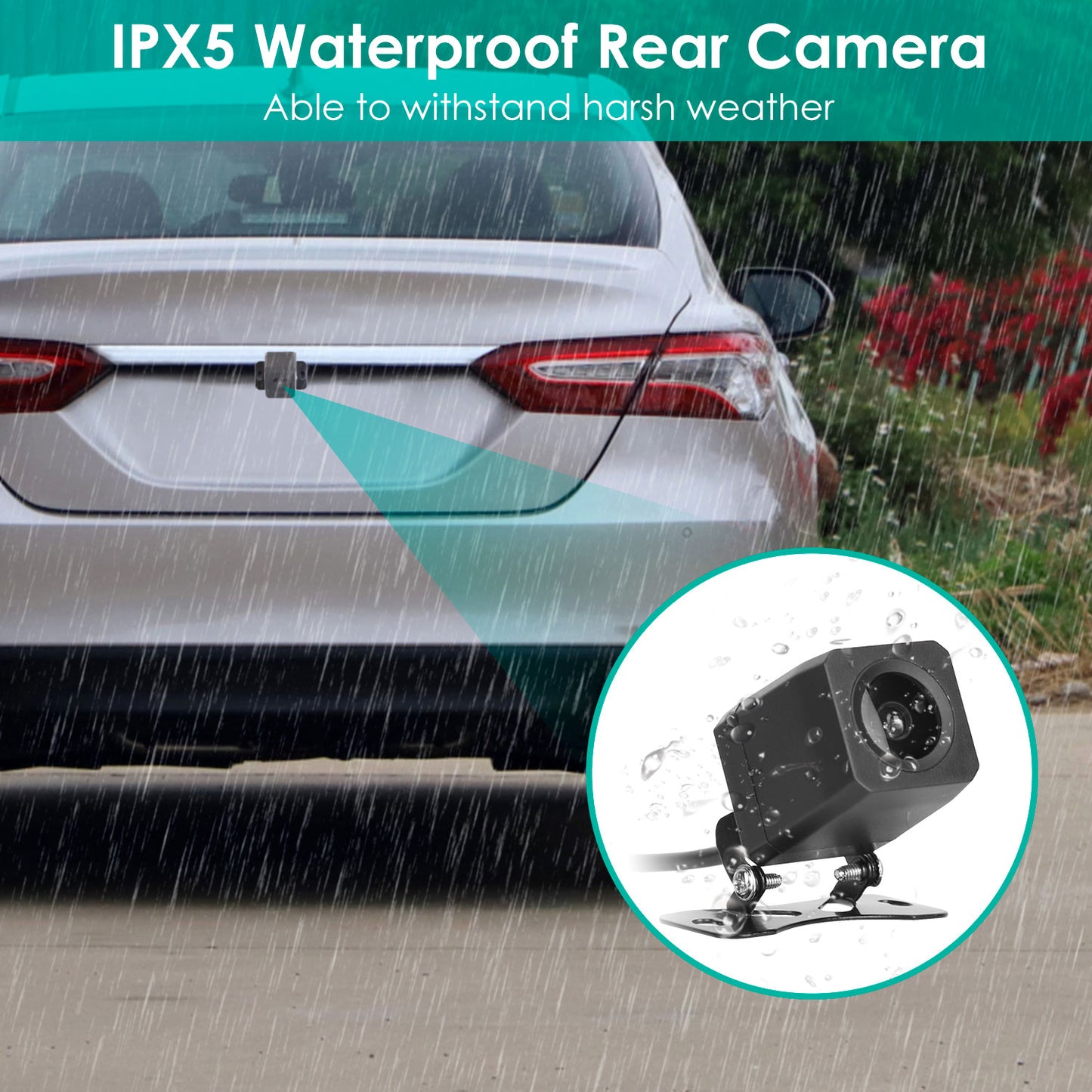 2K Dash Cam with 3 Channels, GPS, WiFi & Night Vision