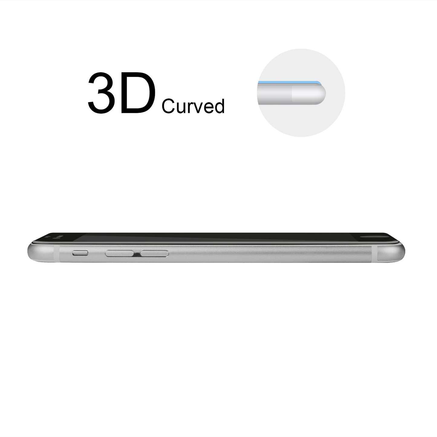 Tempered Glass Screen Protector for iPhone 6s – 3D Curved