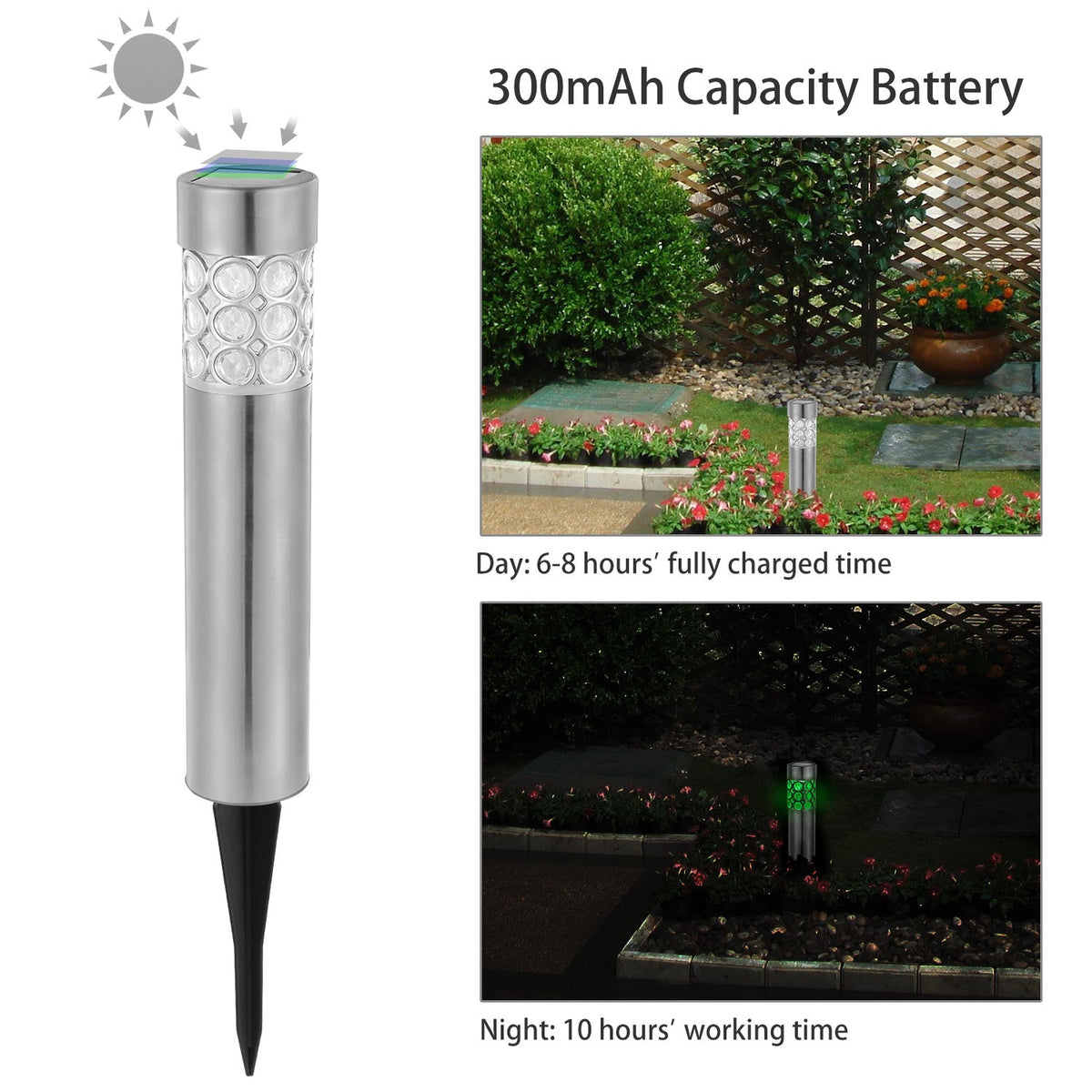 Solarek 6 Pack Outdoor Solar Light IP44 Waterproof RGB Garden Lamp Landscape Lawn DŽcor Light