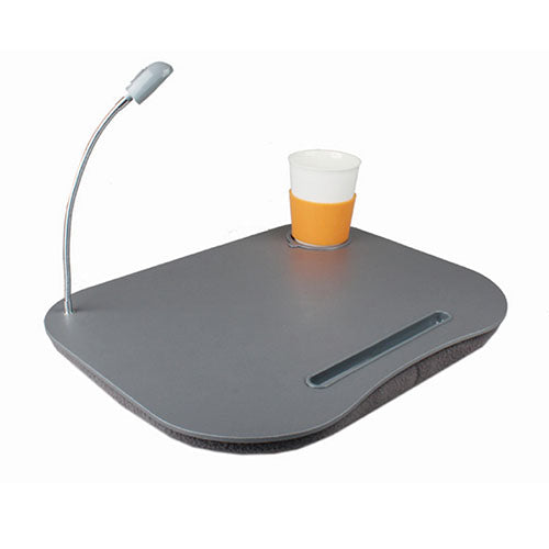 Laptop Cushion Desk with Built-In LED Light & Cup Holder