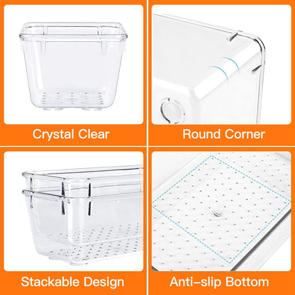 Clear Drawer Organizers Set - 25 Piece Storage Bins
