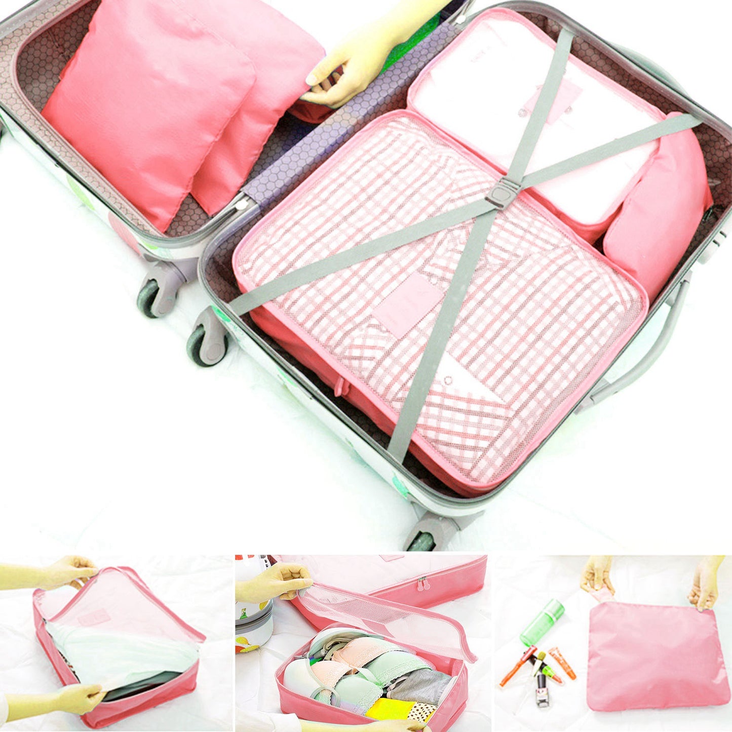 Travel Packing Cubes Set - 9 Piece Water-Resistant Organizer