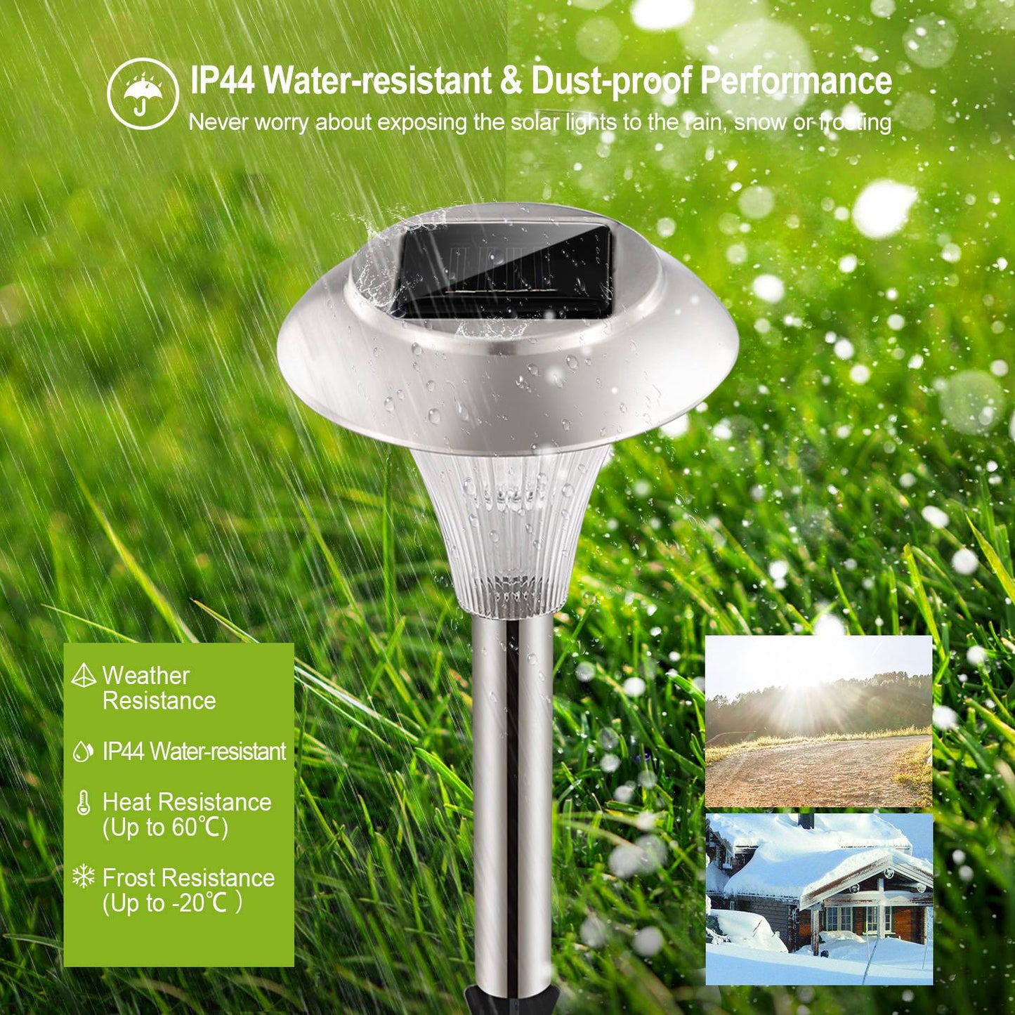 Solar Garden Lights Outdoor 12-Pack Color Changing Pathway