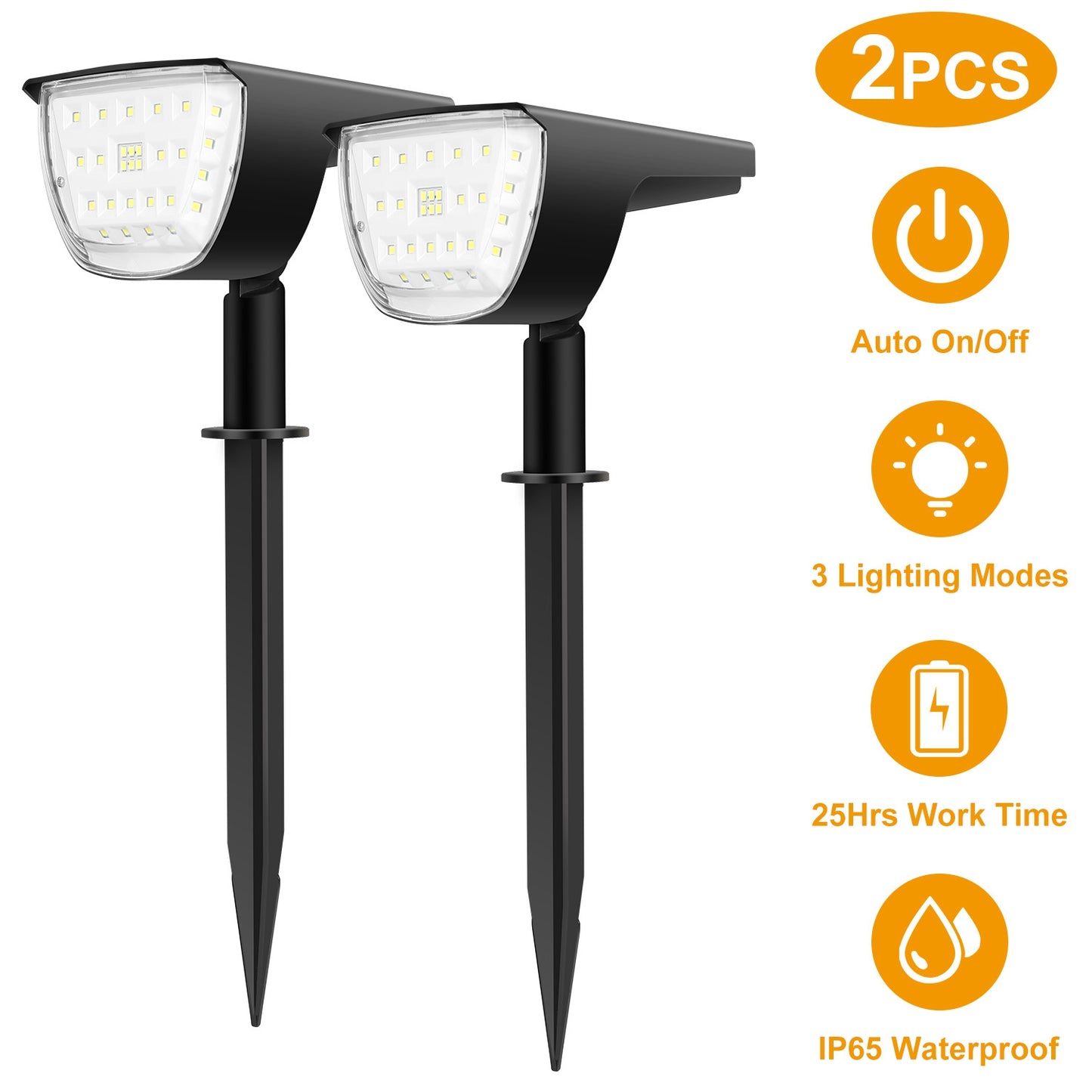 Solar Landscape Spotlight 32 LED Waterproof with 3 Modes