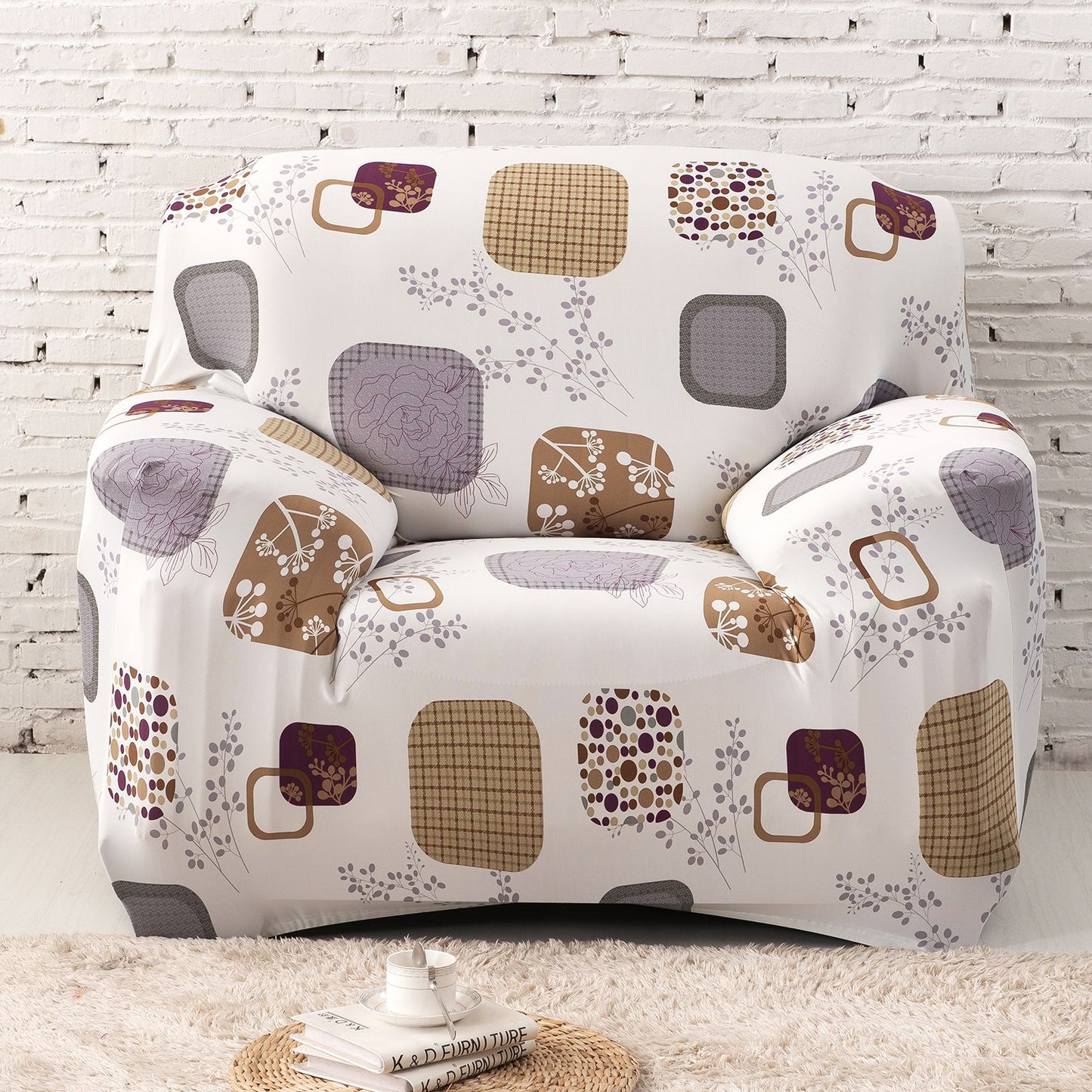 Stretch Sofa Slipcover with Anti-Slip Foam Strips