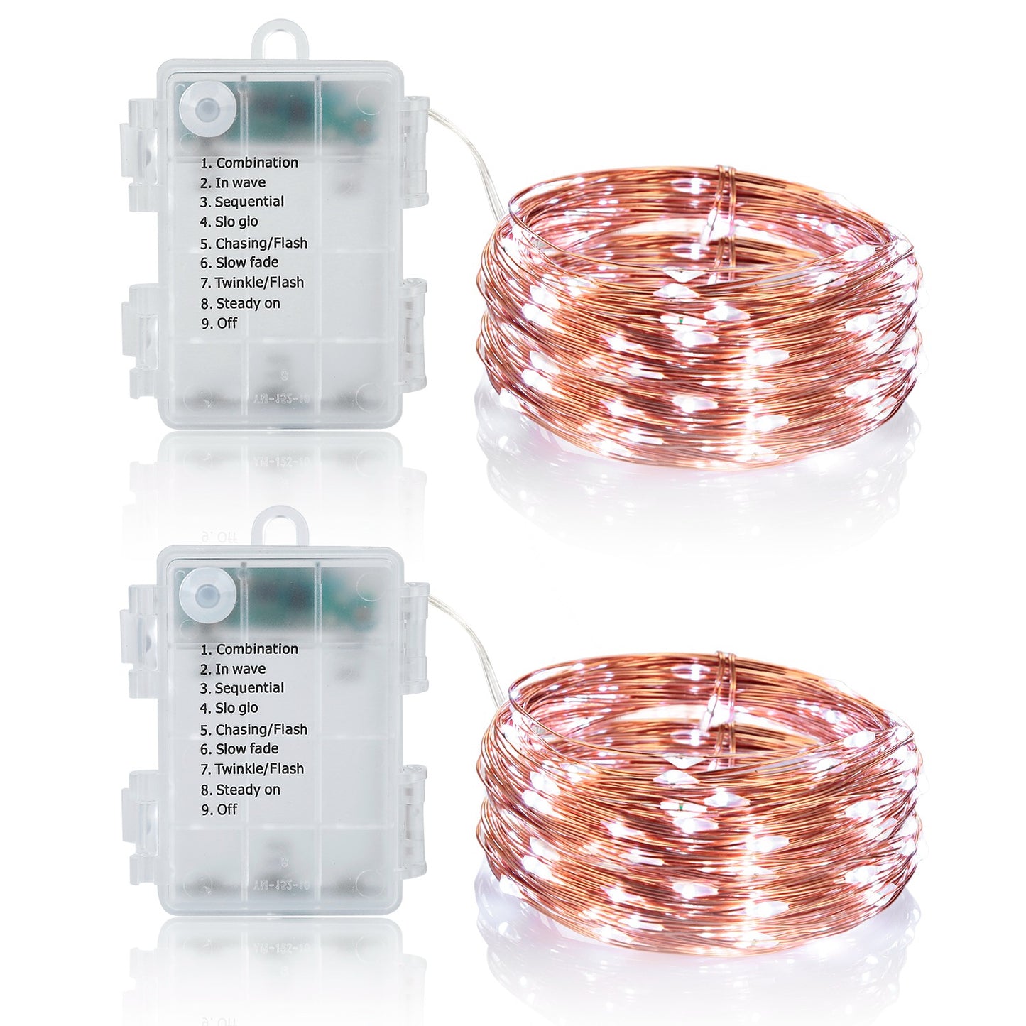 LED String Lights 100 LEDs 32.8ft Copper Wire with Remote