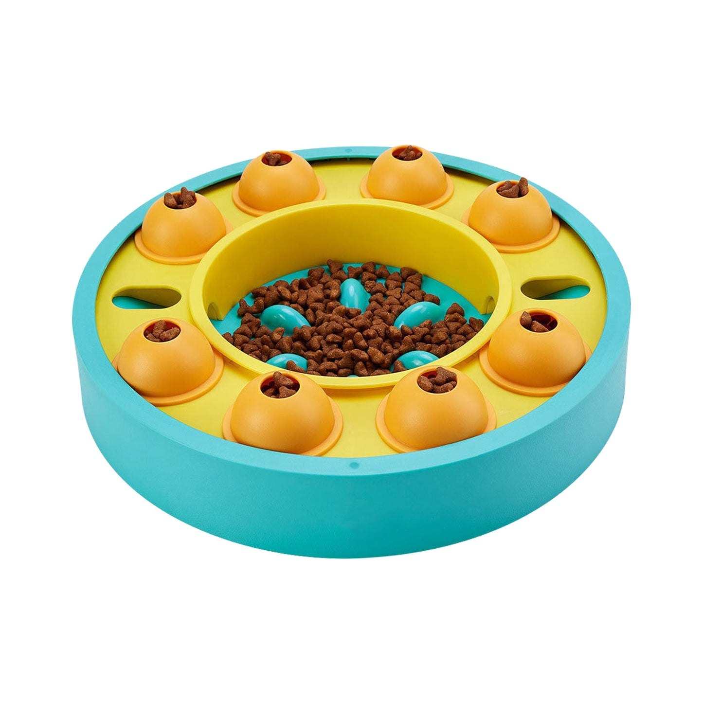 Dog Puzzle Feeder Slow Feed Bowl with Rotating Granaries