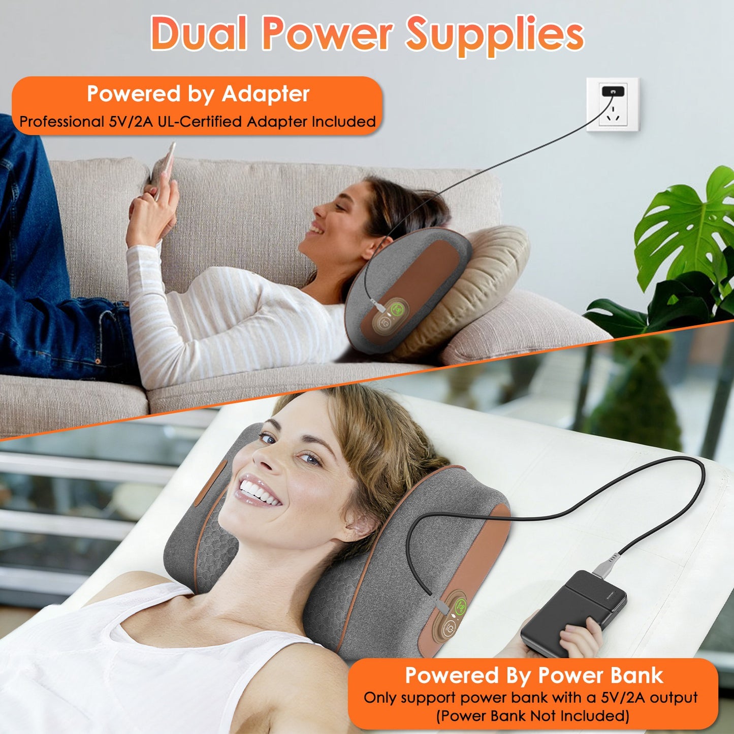 Neck Massager Pillow with Heat, Vibration & Air Compression
