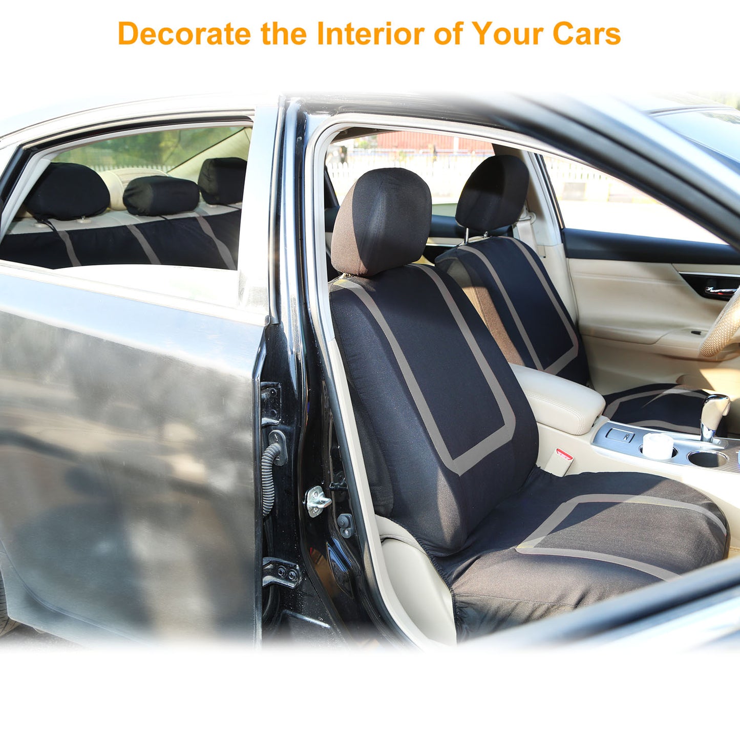 Universal Car Seat Covers 9-Piece Set for Auto Truck SUV