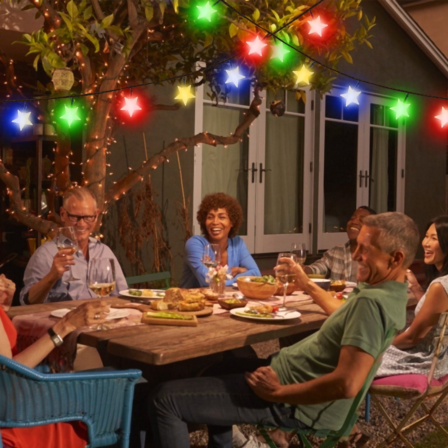 Solar Star String Lights 39.3ft 100 LED Waterproof Outdoor