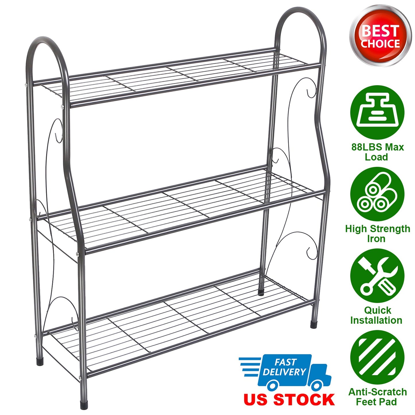3 Tier Plant Stand Rack with 88 LBS Capacity