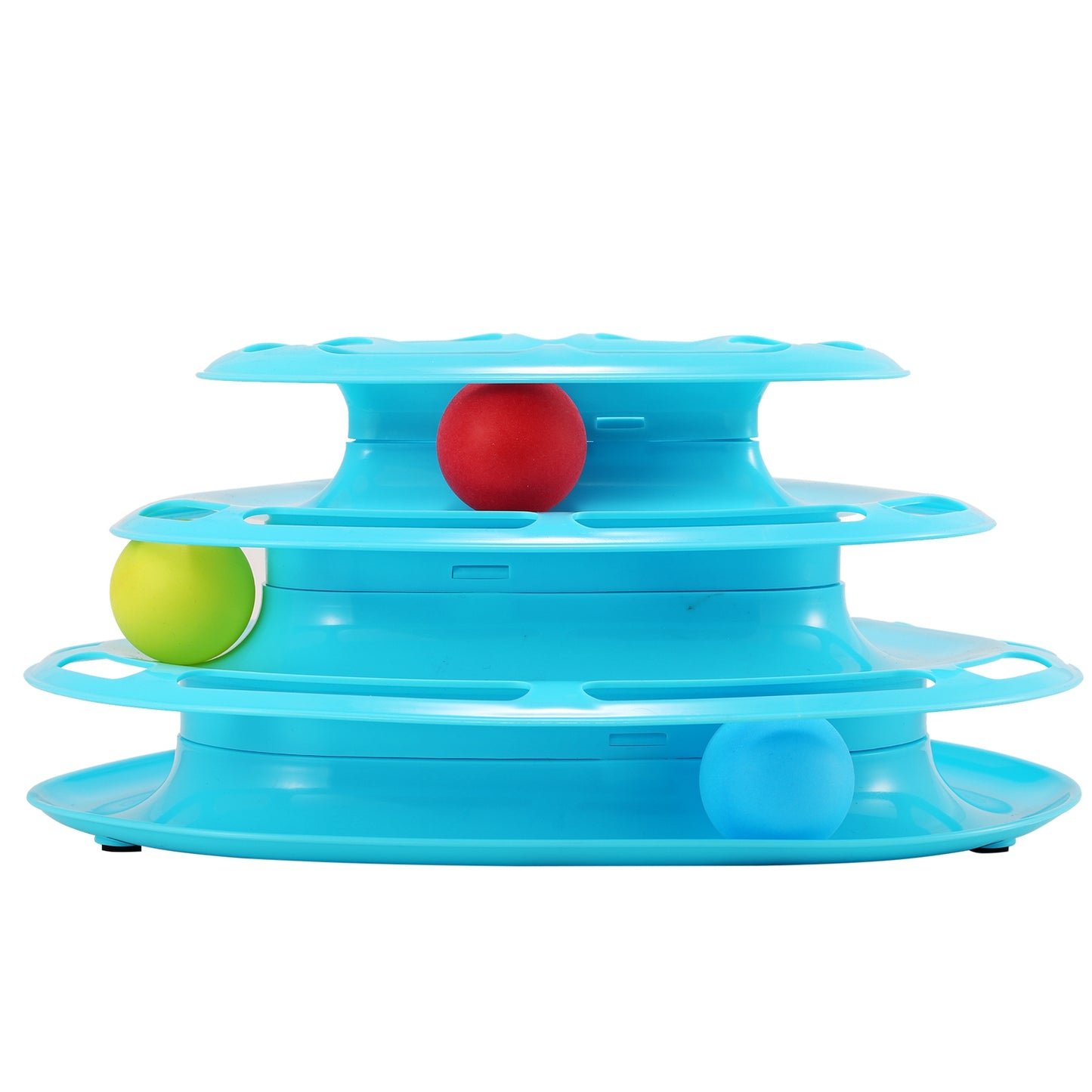 Cat Track Tower Toy 4-Layer Interactive Ball Chase Game