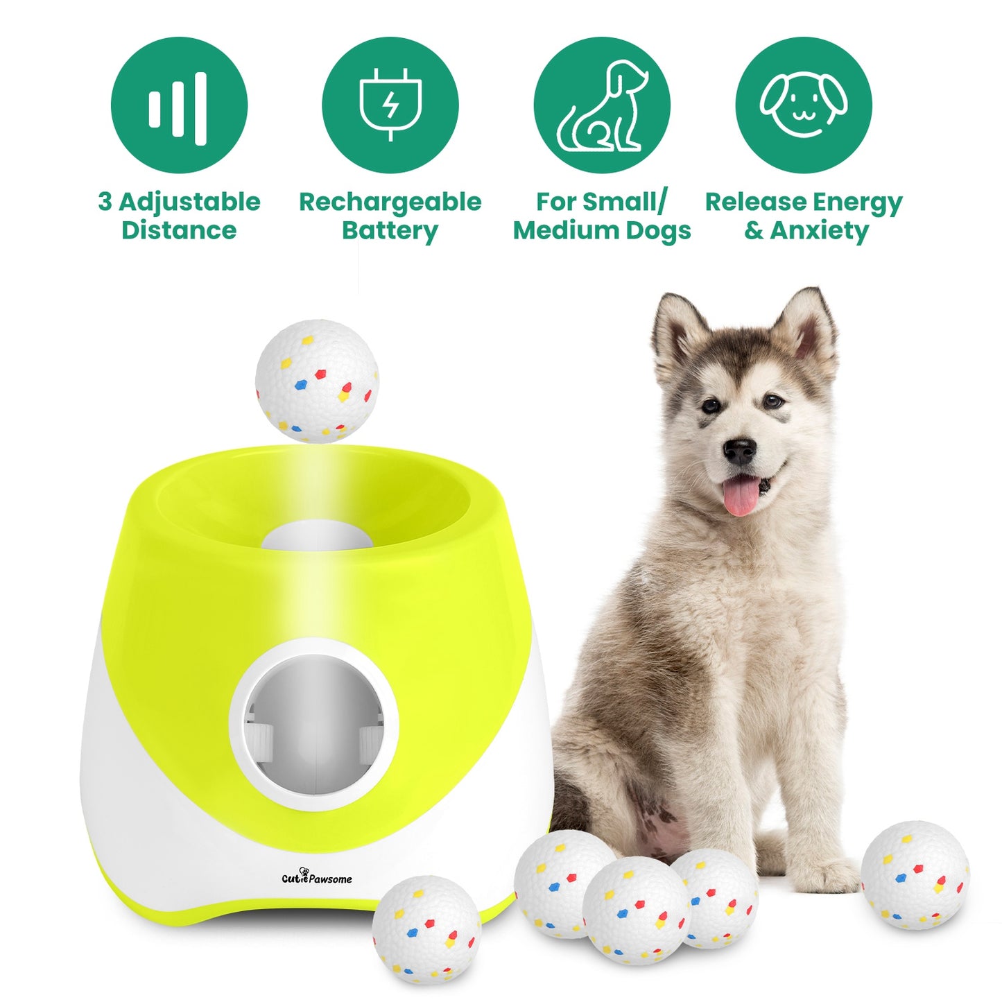 Automatic Dog Ball Launcher with 3 Distance Settings