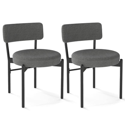 Padded Dining Chairs Set of 2 with Curved Backrest