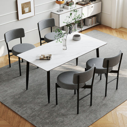 Padded Dining Chairs Set of 2 with Curved Backrest