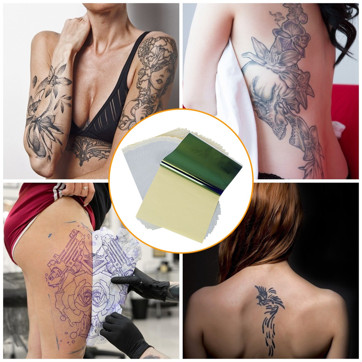 Tattoo Transfer Paper 4-Layer Stencil Sheets A4 (20-Pack)