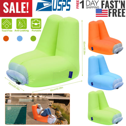 Inflatable Lounger Air Sofa with Portable Carry Bag