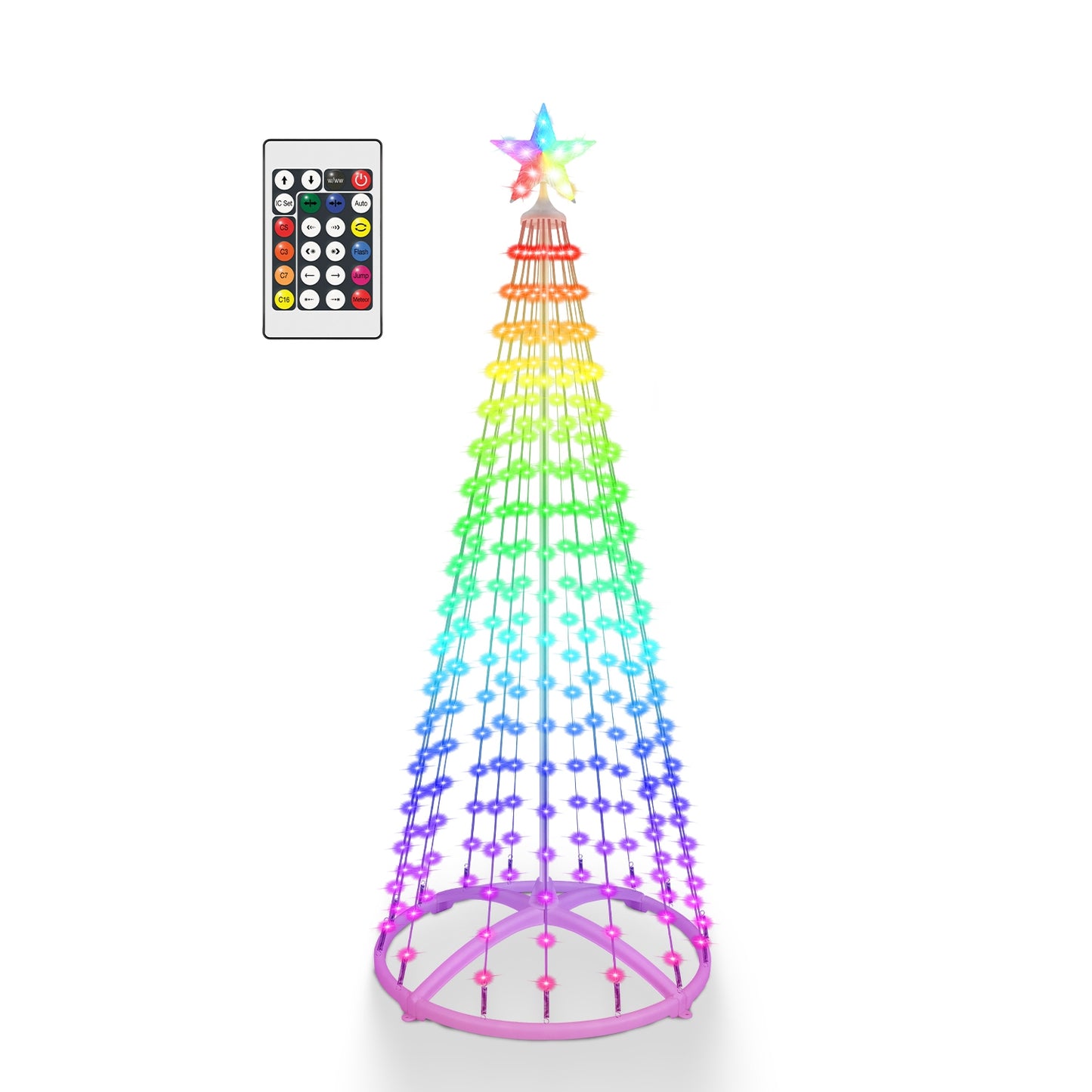 LED Christmas Cone Tree with App Control & 210 Light Modes