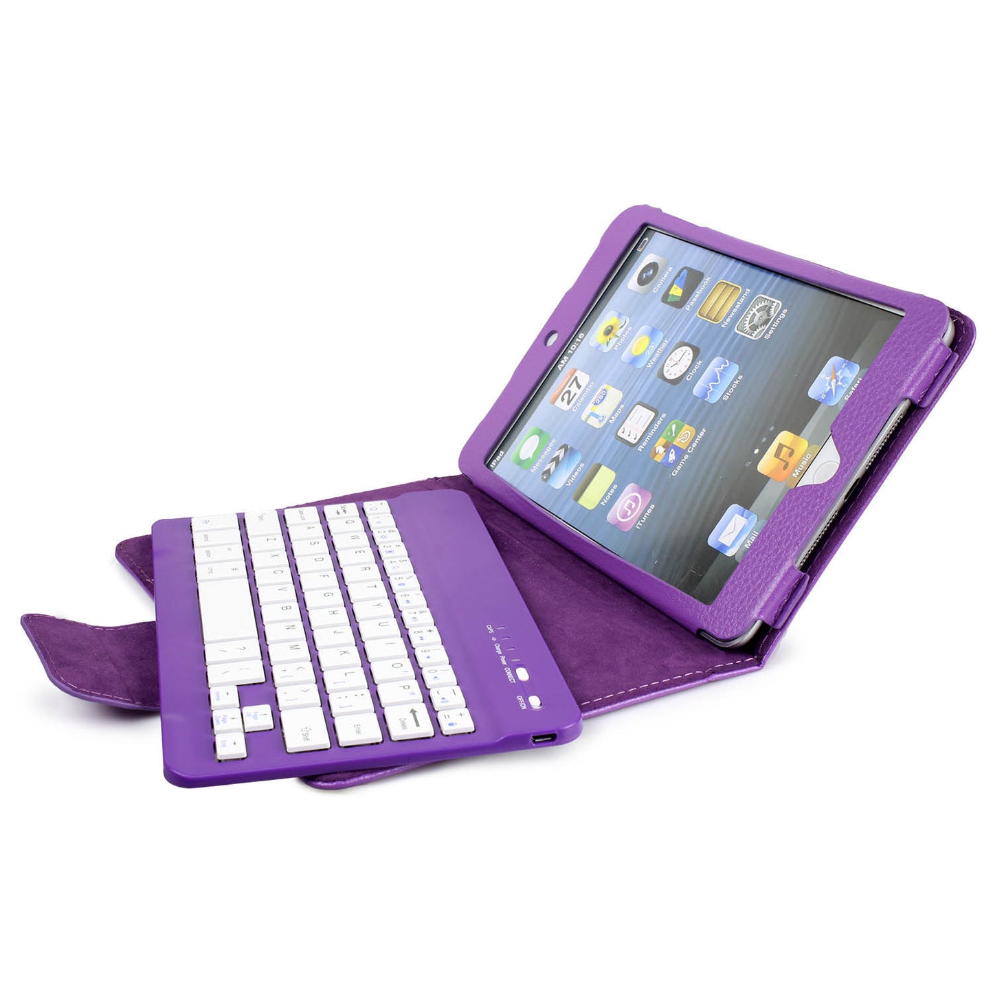 iPad Mini Keyboard Case with Wireless Bluetooth & Leather Cover