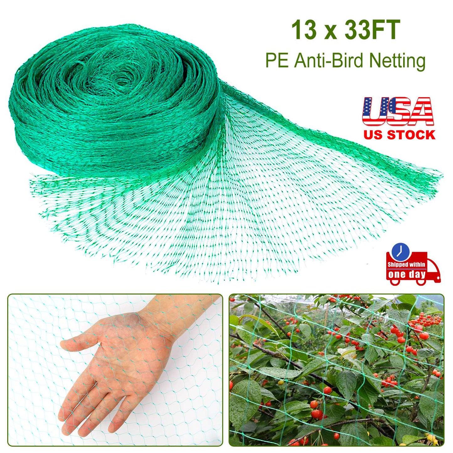 Garden Netting 13x33ft Heavy Duty Bird Protection Net