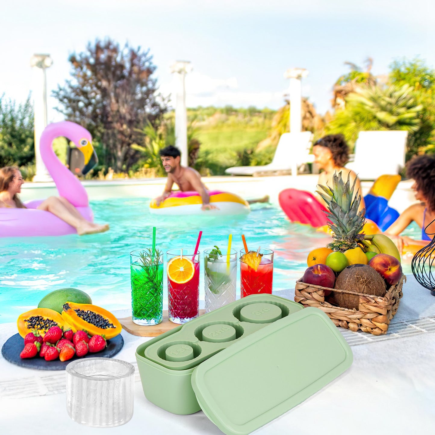 Hollow Cylinder Ice Cube Tray for Stanley Tumblers 20-40oz