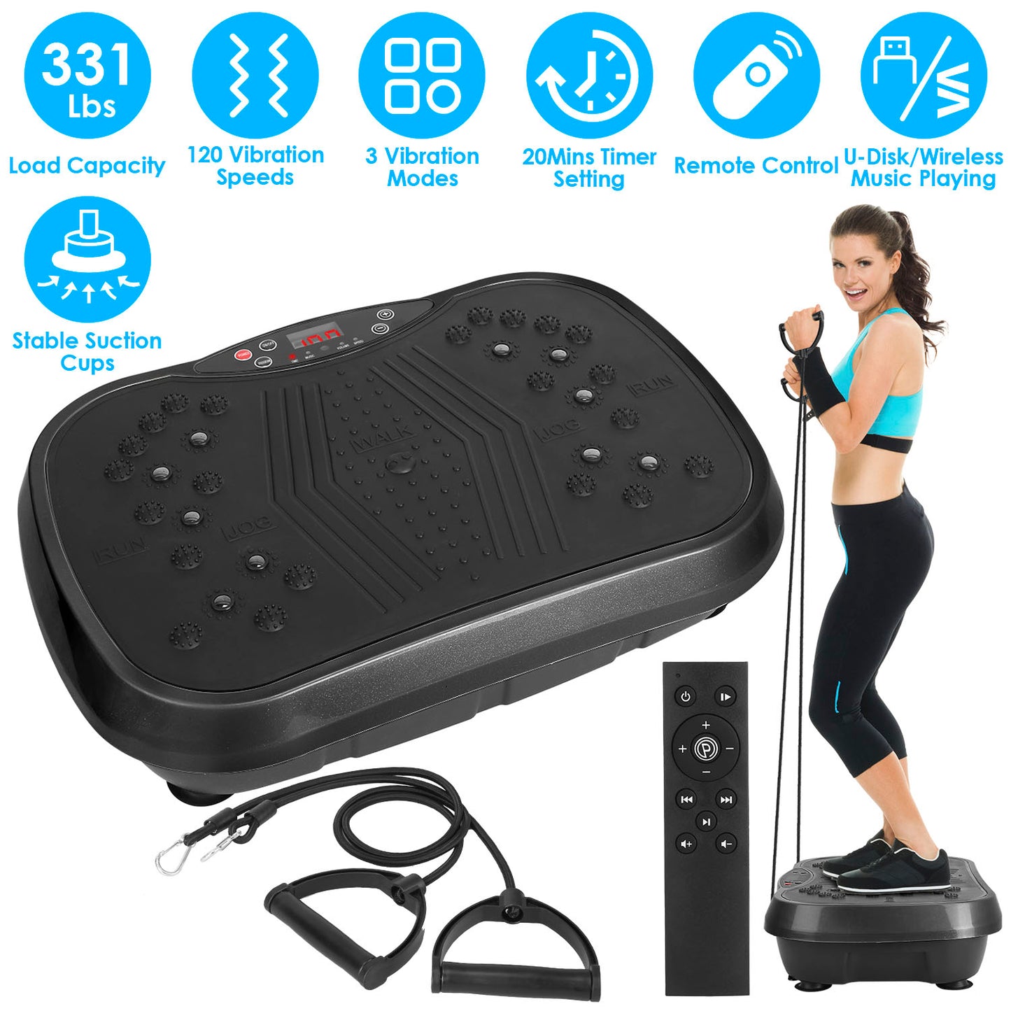Vibration Plate Exercise Machine with 120 Speed Levels