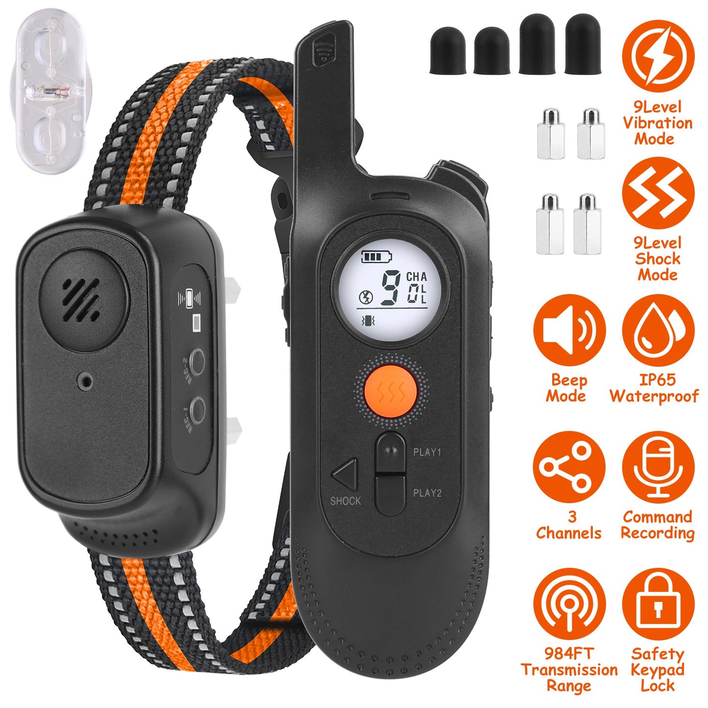 Dog Training Collar with Remote - 984ft Range & 3 Modes