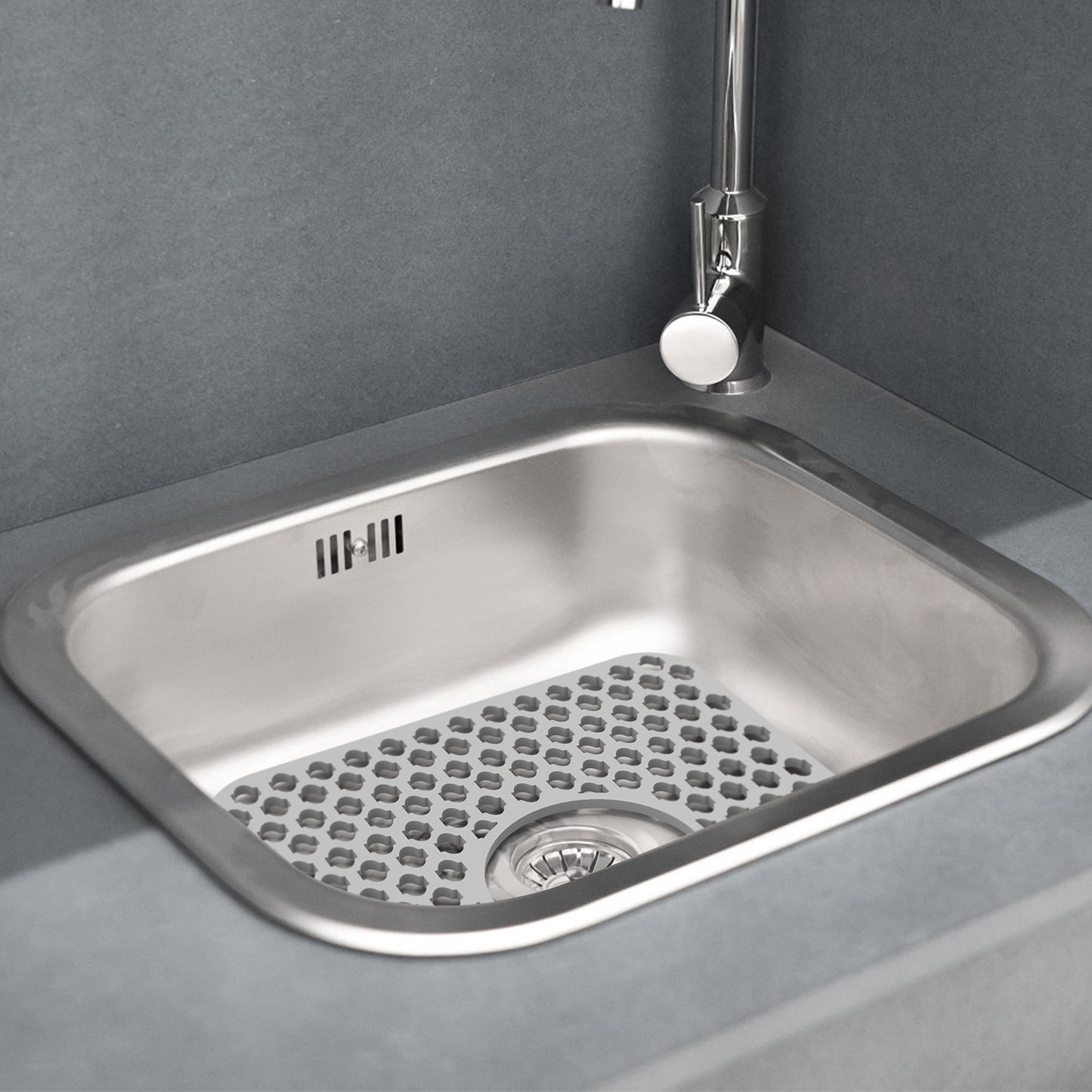 Silicone Sink Mat with Drain Hole - Non-Slip Kitchen Protector