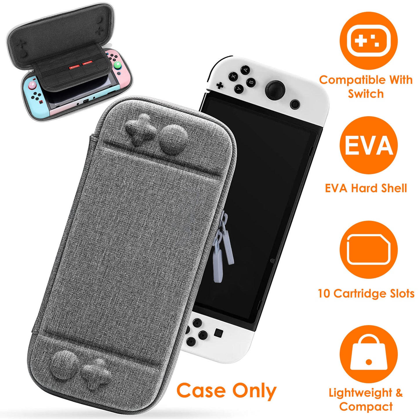 Nintendo Switch Carrying Case with 10 Game Cartridge Slots