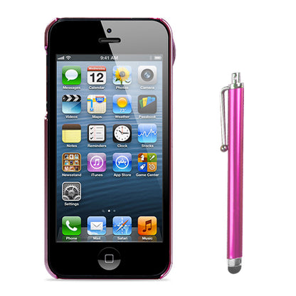 iPhone 5 Bling Crystal Hard Case with Stylus - Pink