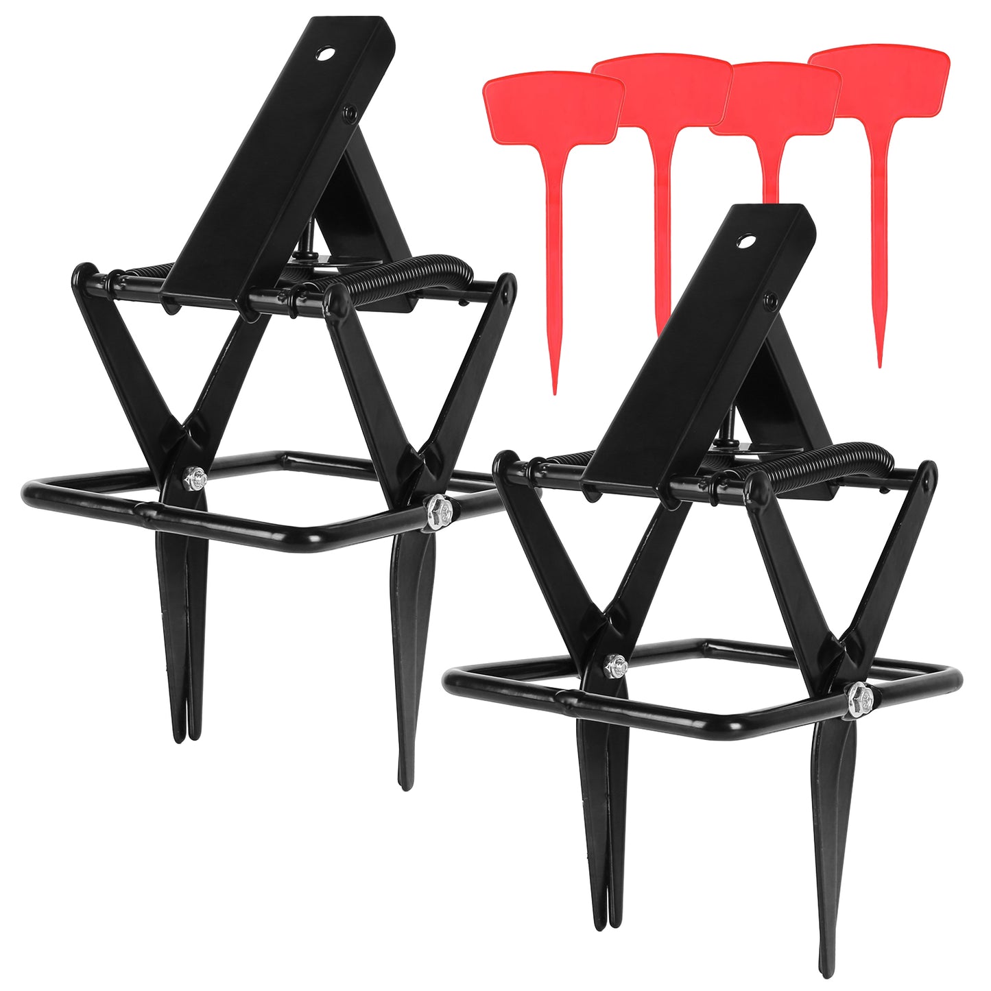 Mole Scissor Trap Set - 2 Pack Reusable Metal Outdoor Traps