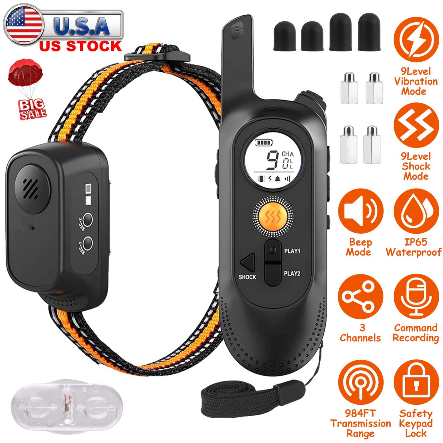 Dog Training Collar with Remote - 984ft Range & 3 Modes