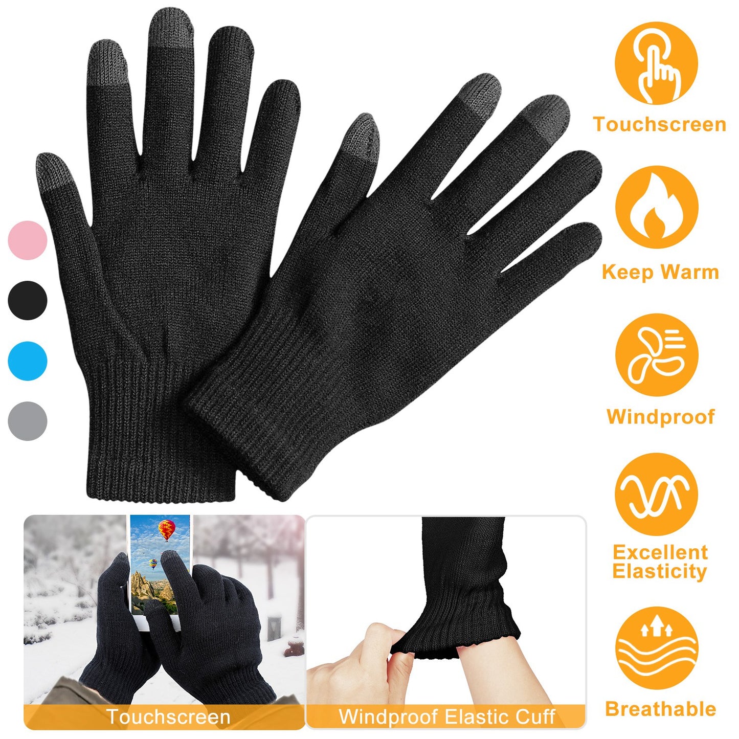Unisex Winter Knit Gloves