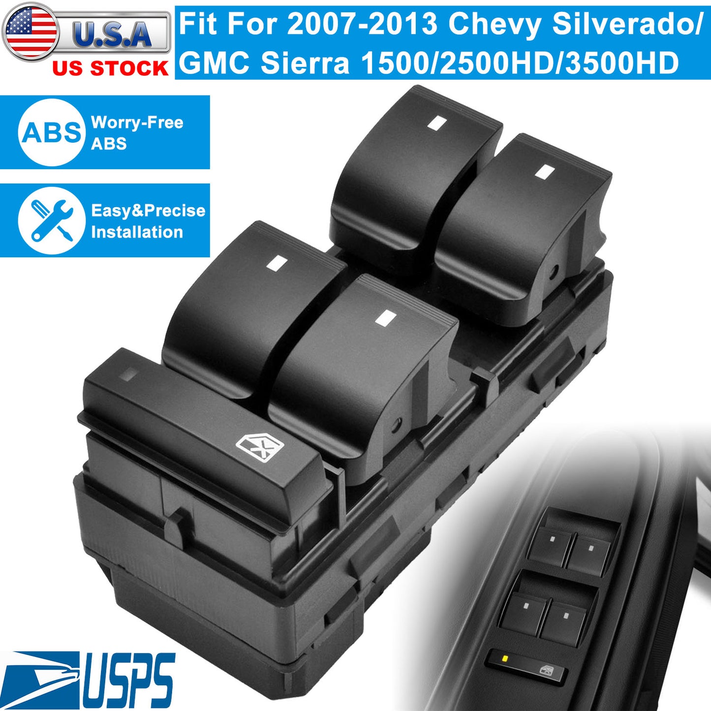 Master Power Window Switch for 2007-2013 Chevy Silverado GMC Sierra