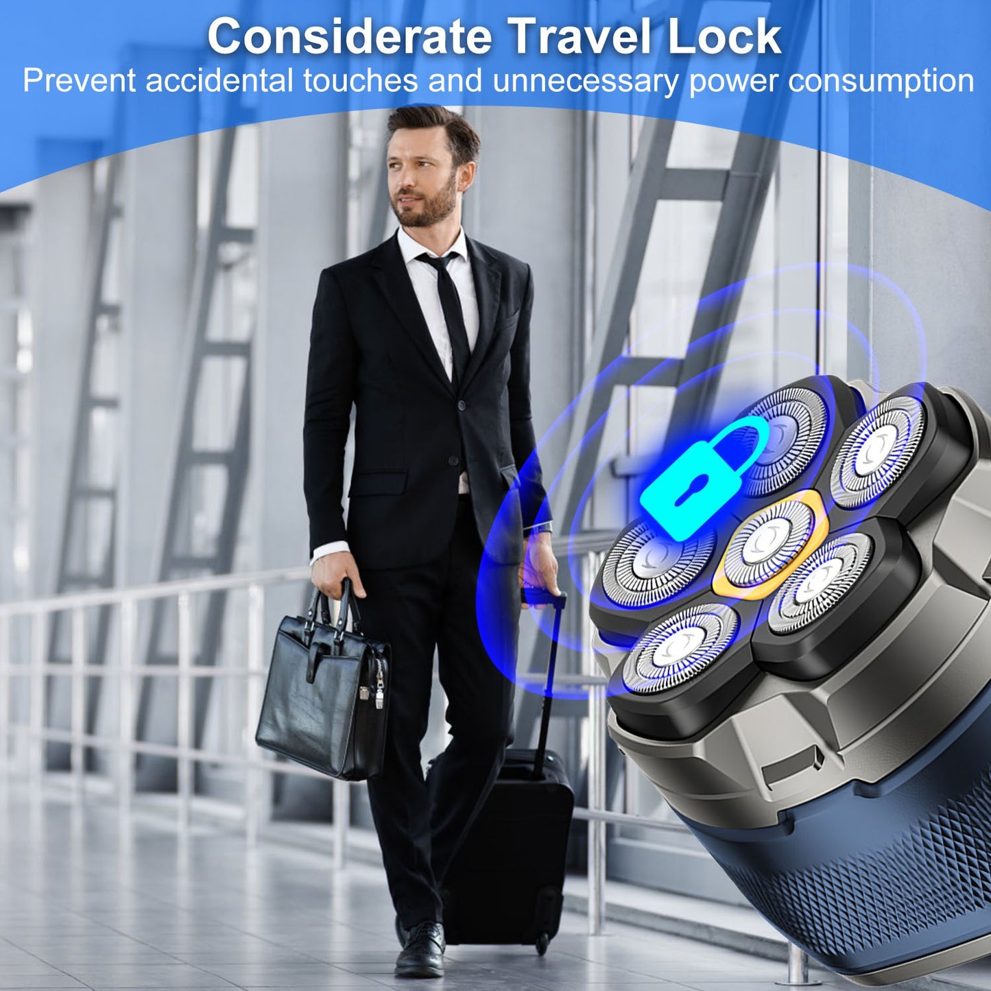 Cordless Electric Head Shaver For Men