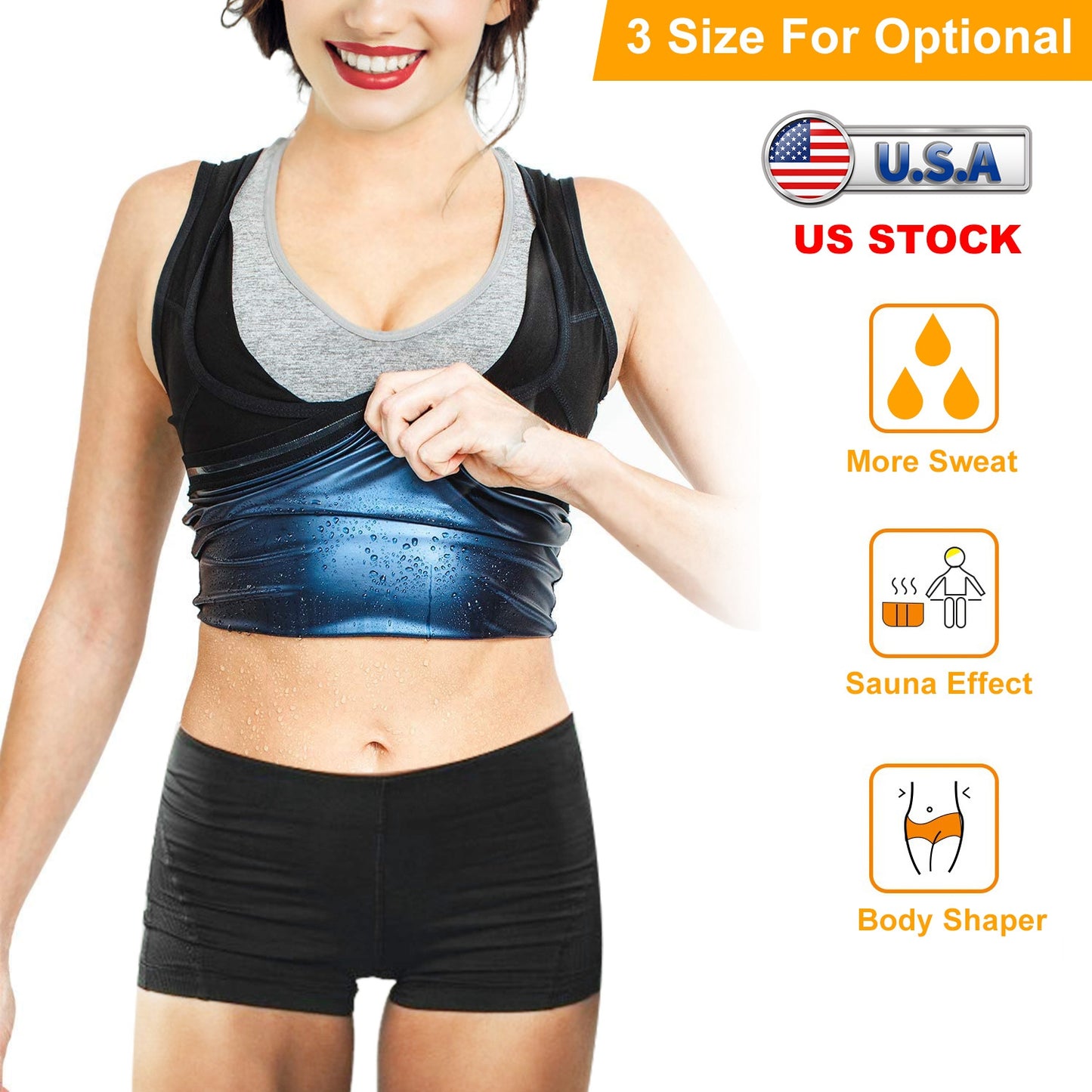 Women's Sweat Vest Waist Trainer for Workout & Sauna